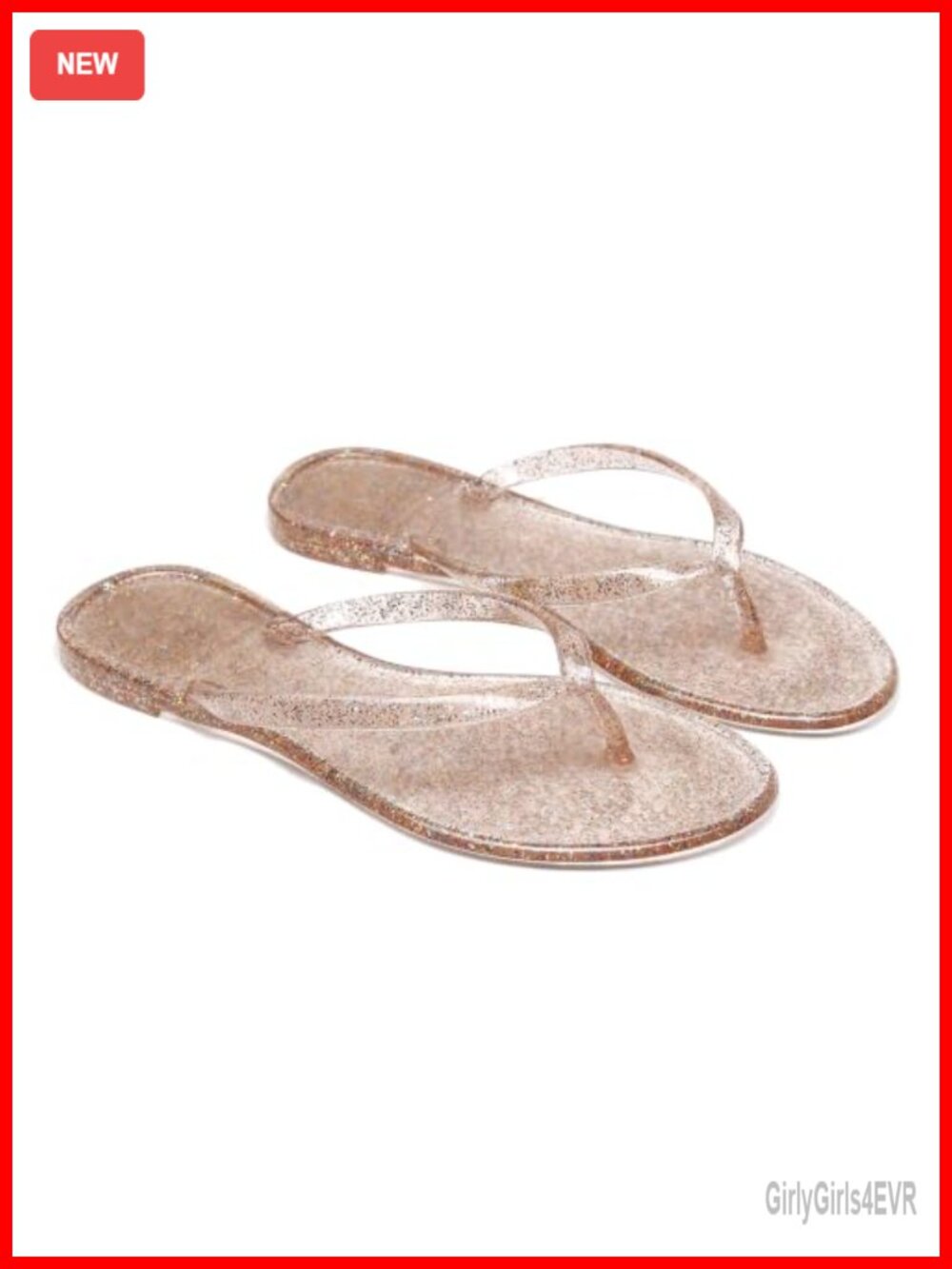 Women's Non-Slip Jelly Sandals Clear Thong Flip Flops Quick Drying Pool Beach